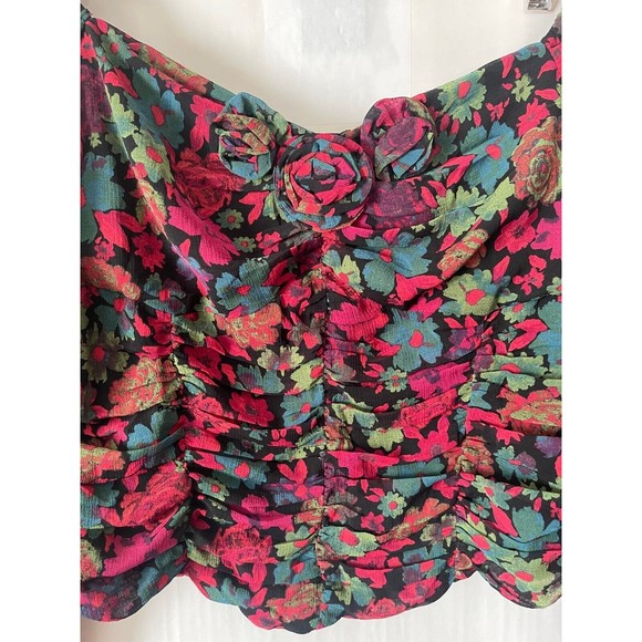 FREE PEOPLE Oh La La Floral Bodice Top, Square Neck, Size: Large - $128 NWT - Picture 3 of 12
